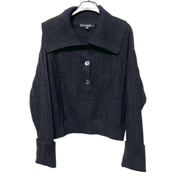MARC NY Cable Knit Sailor Collar Sweater XL - Picture 1 of 7